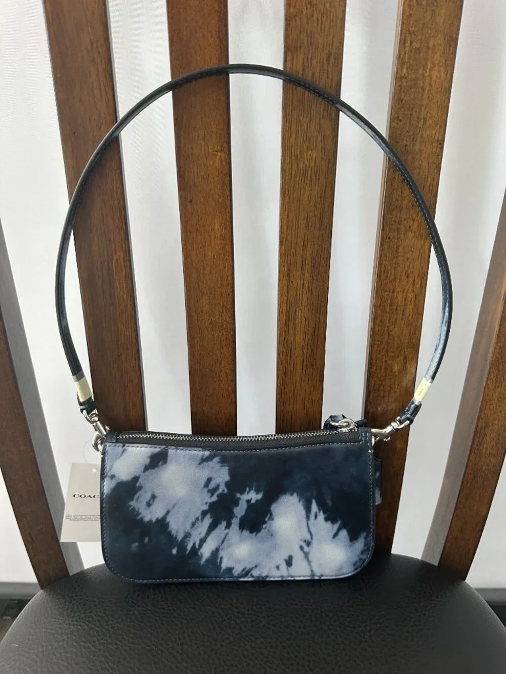 Coach Penn Midnight Navy & White Tie Dye Shoulder Bag Style #C2457-CU040 *NWT*